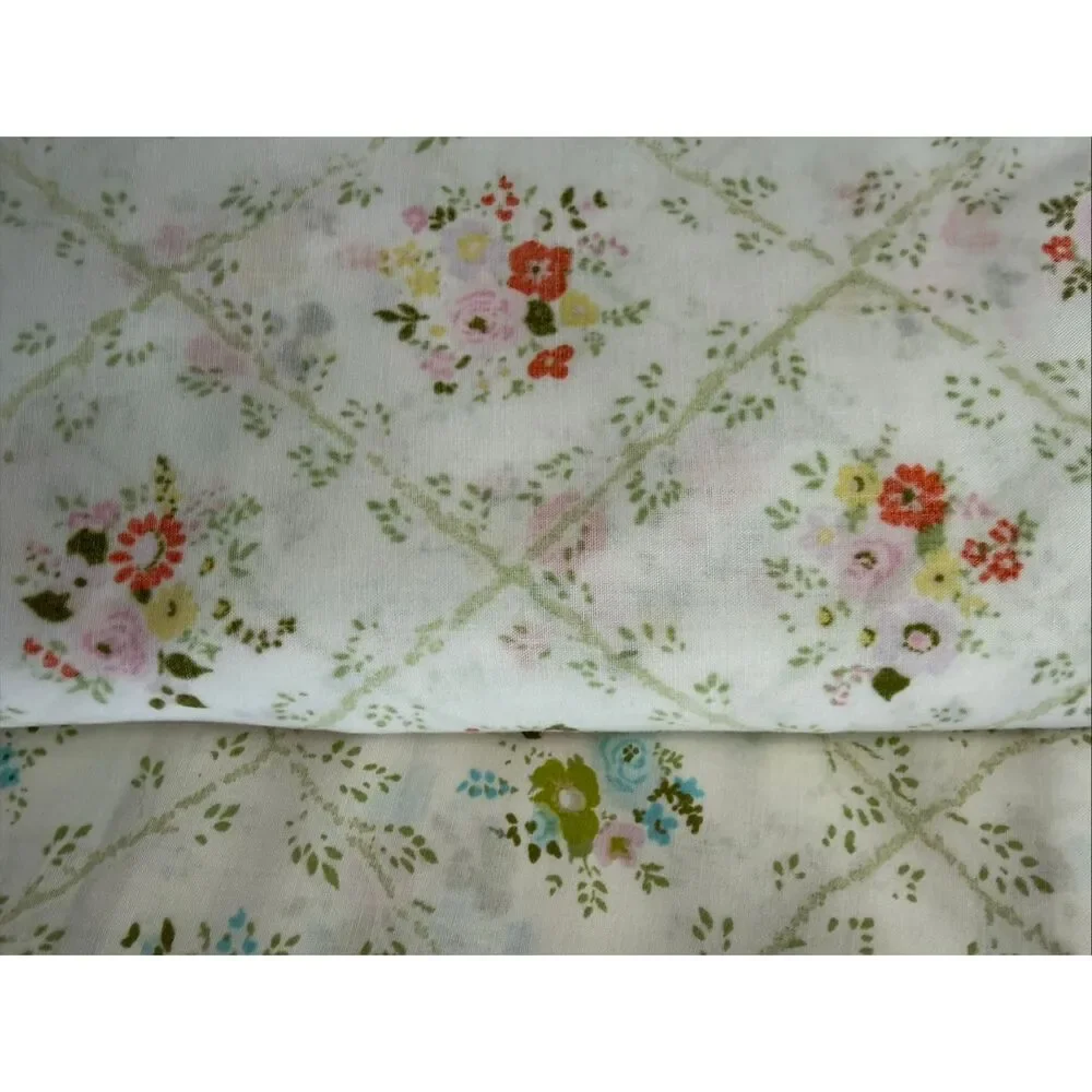 Vintage 5 Flat Sheets Cannon Monticello JCPenney Twin Full Queen Floral Plaid Pa